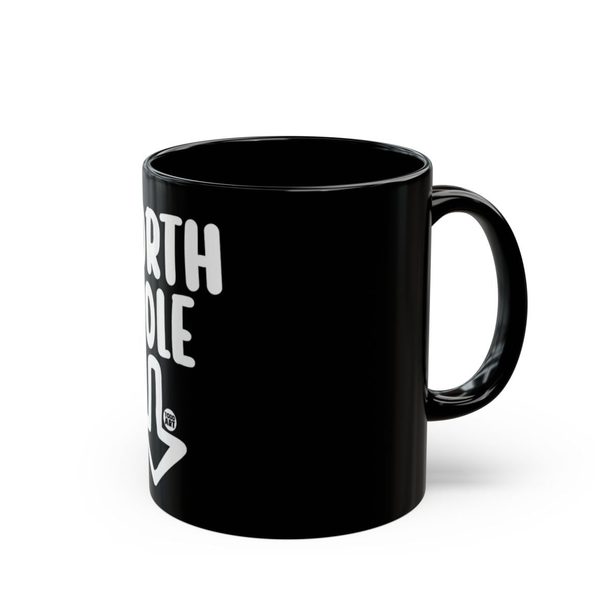 North Pole Direction Mug with Black Handle