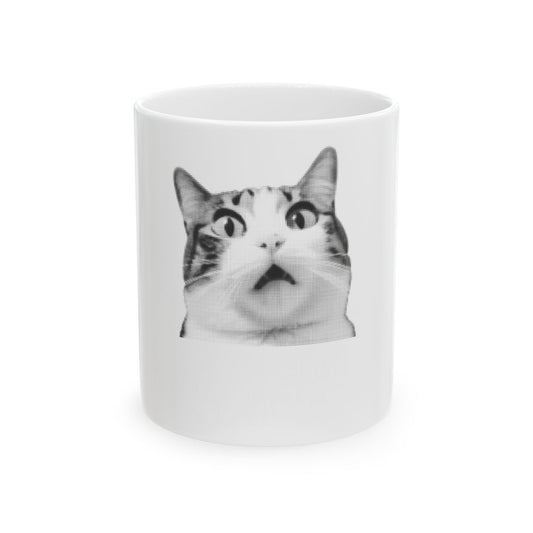 Surprised Cat Face Design Perfect Gift Mug Product