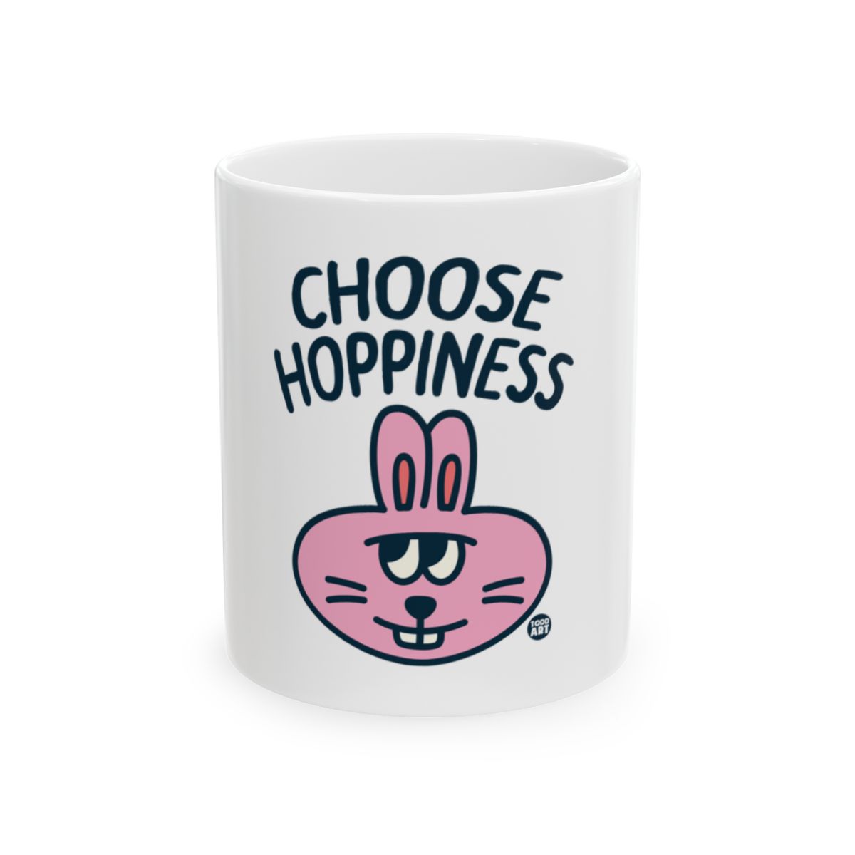 Choose Hoppiness Pink Bunny Design Mug