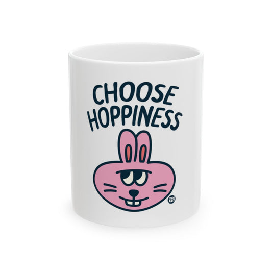 Choose Hoppiness Pink Bunny Design Mug