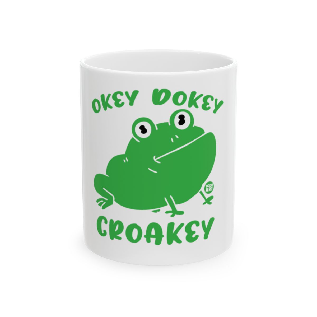 Okey Dokey Croakey Funny Frog Design Mug