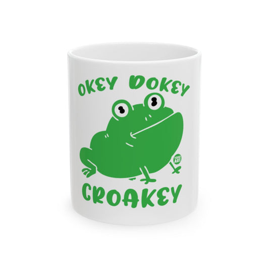 Okey Dokey Croakey Funny Frog Design Mug