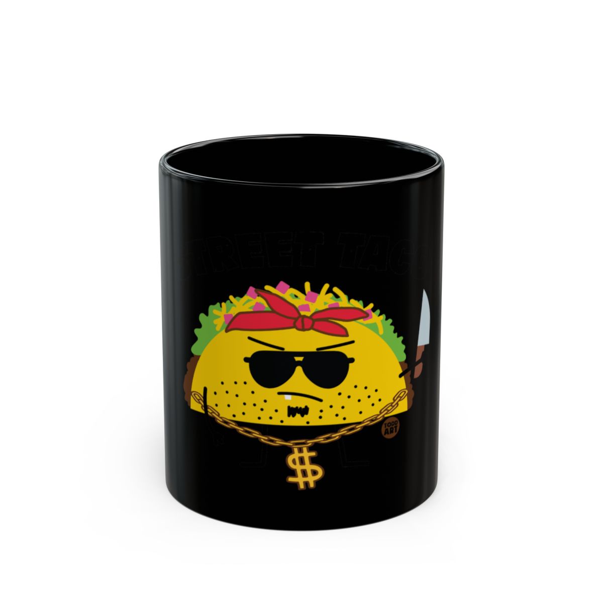 Cool Street Taco Character Illustration Mug