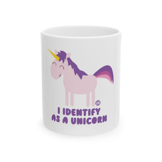 I Identify As A Unicorn Mug with Cute Unicorn Print