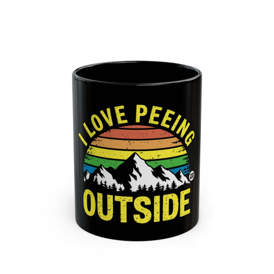 I Love Peeing Outside Mountain Sunrise Print Mug