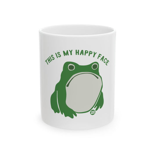 This Is My Happy Face Frog Design Ceramic Mug