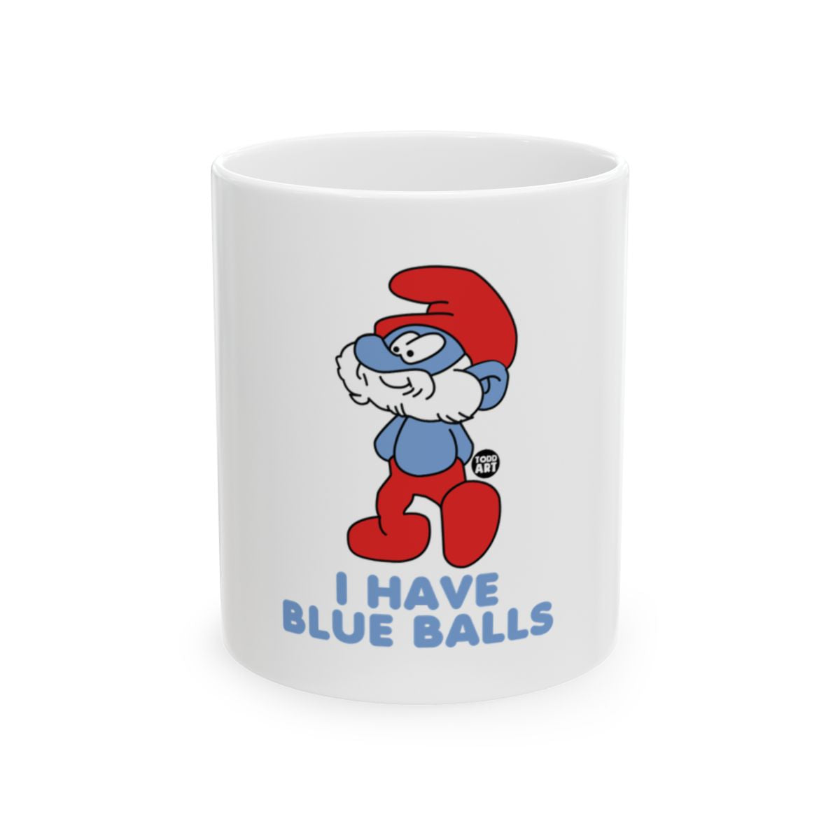 Classic Mug with I Have Blue Balls Character Design