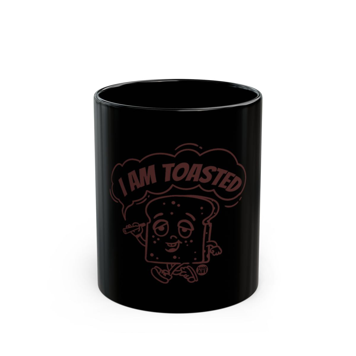 I Am Toasted Funny Cartoon Character Mug