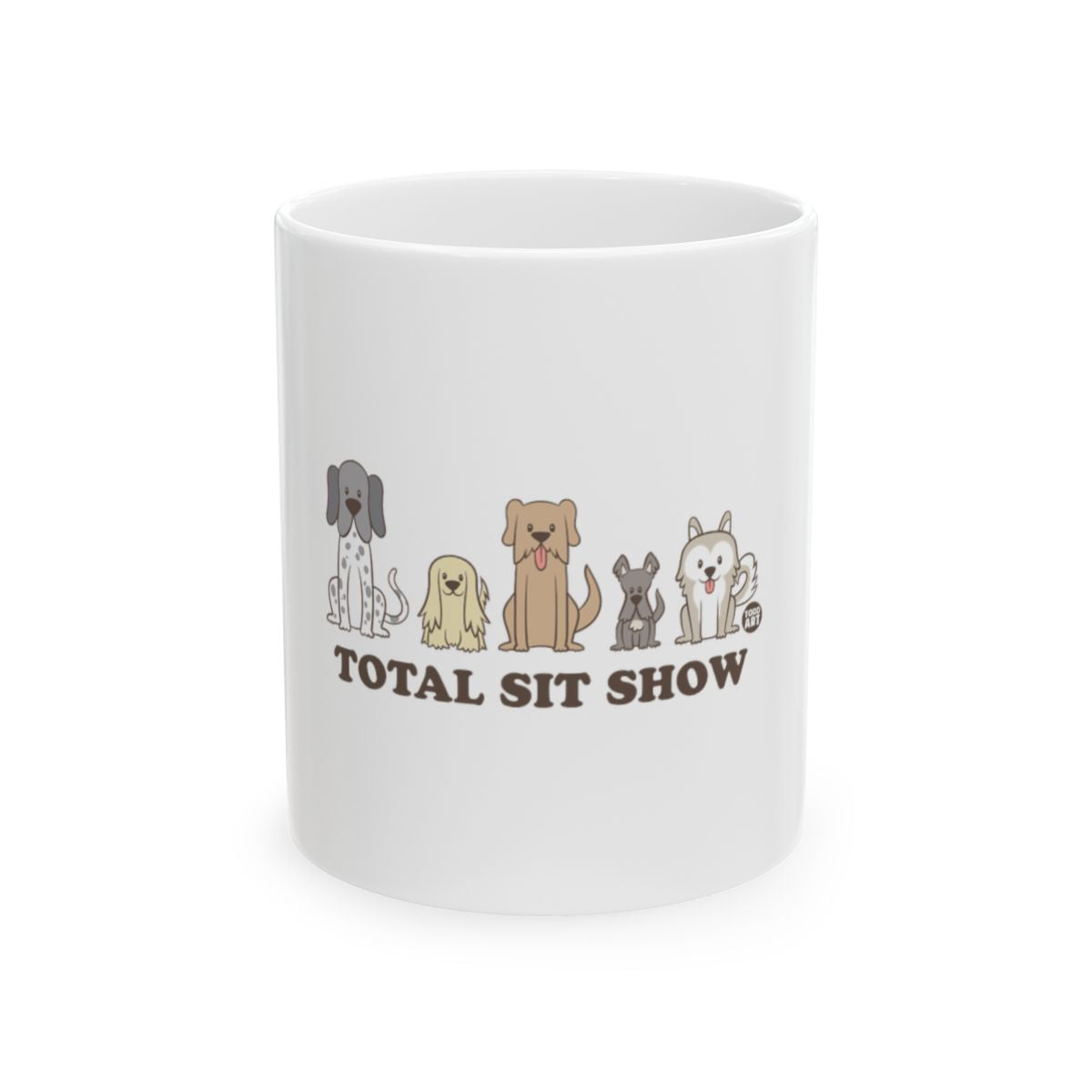 Total Sit Show Mug with Adorable Dog Characters