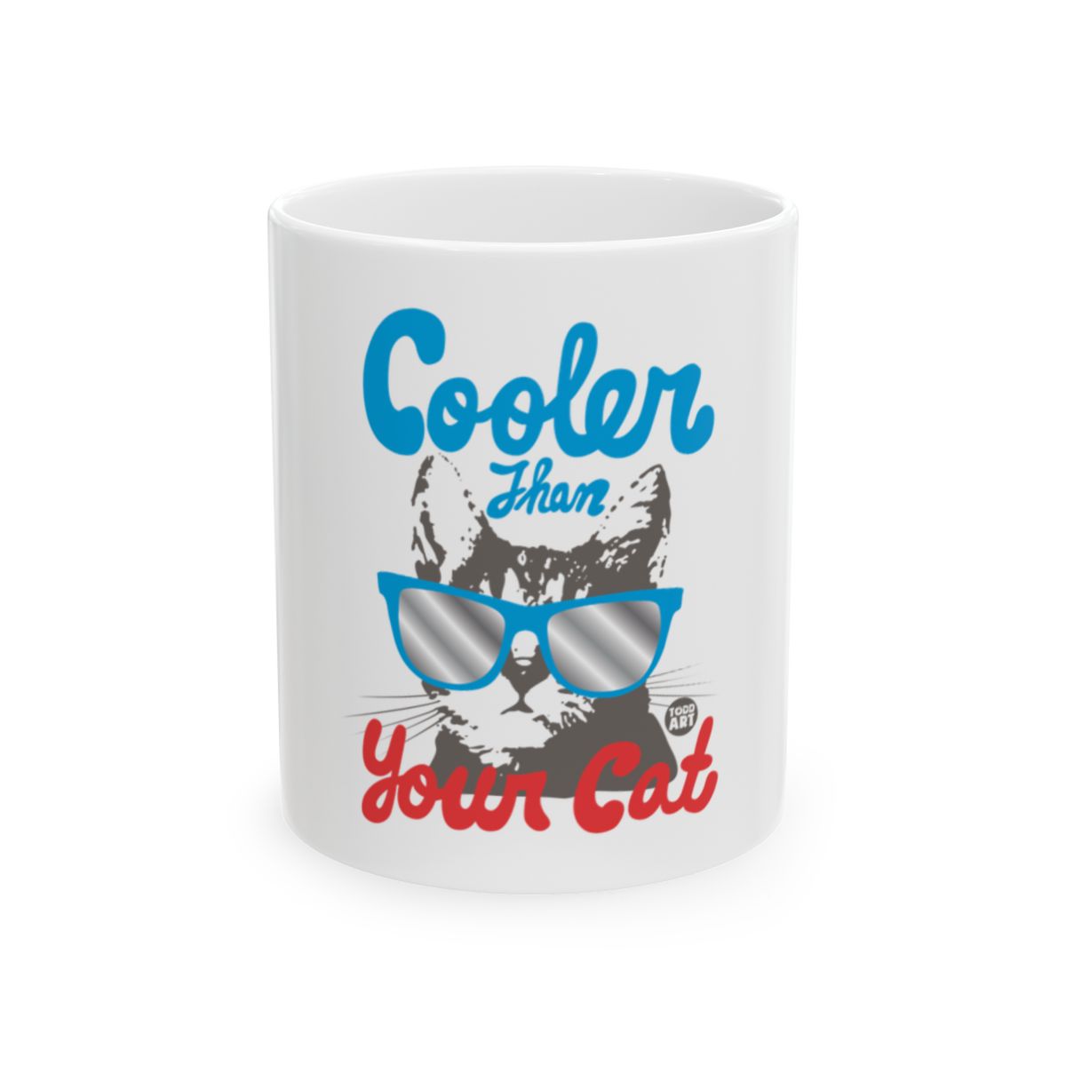 Cooler Than Your Cat Mug with Sunglasses Design