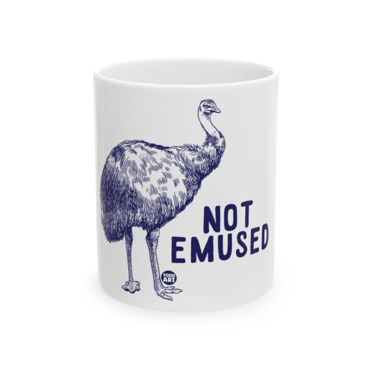 Not Emused Mug with Ostrich Design Emu Cup