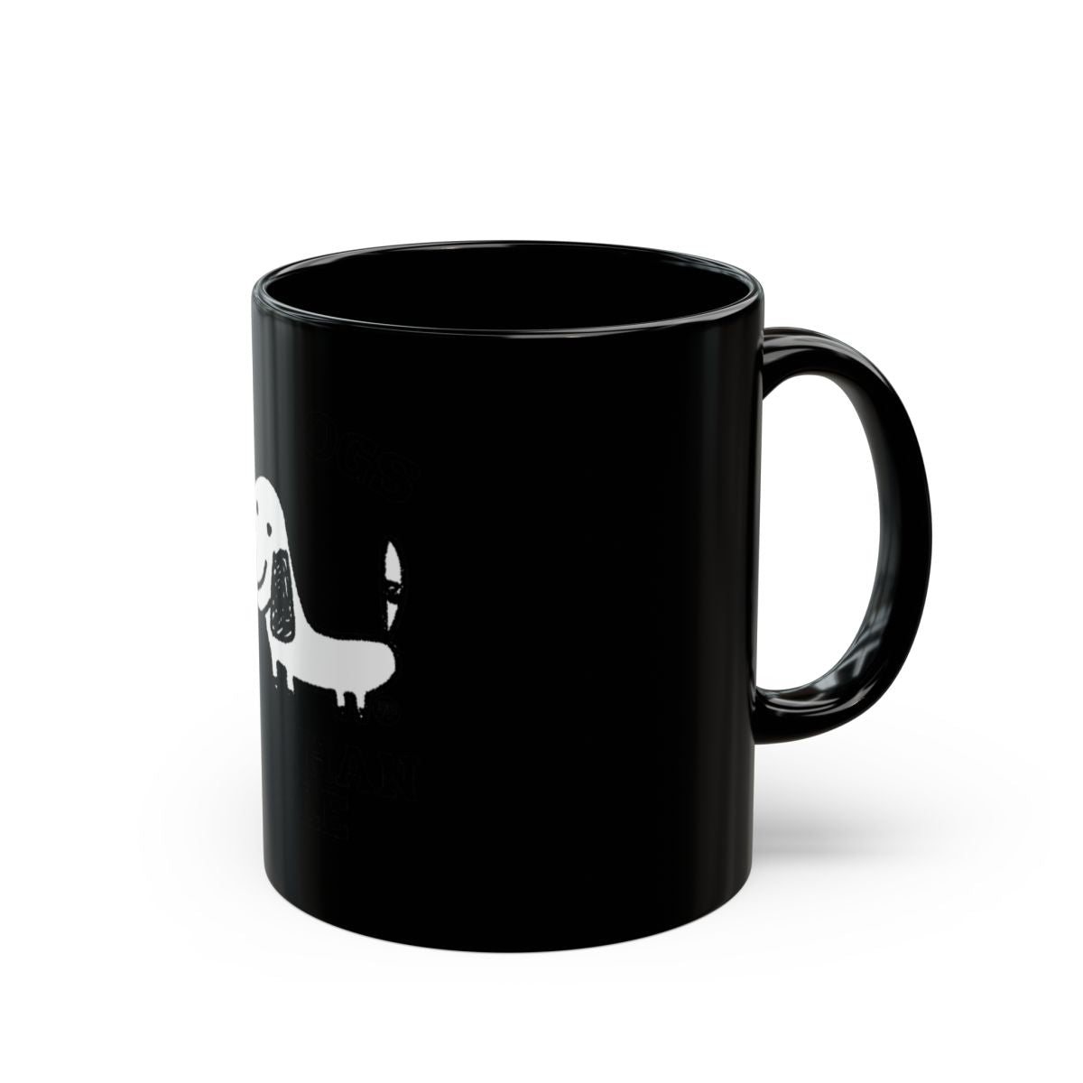Cute Dachshund Graphic Black Coffee Mug Product