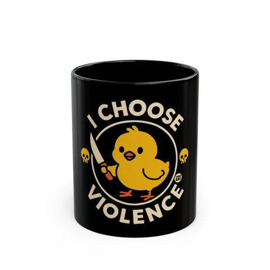 I Choose Violence Funny Cute Duck Design Mug