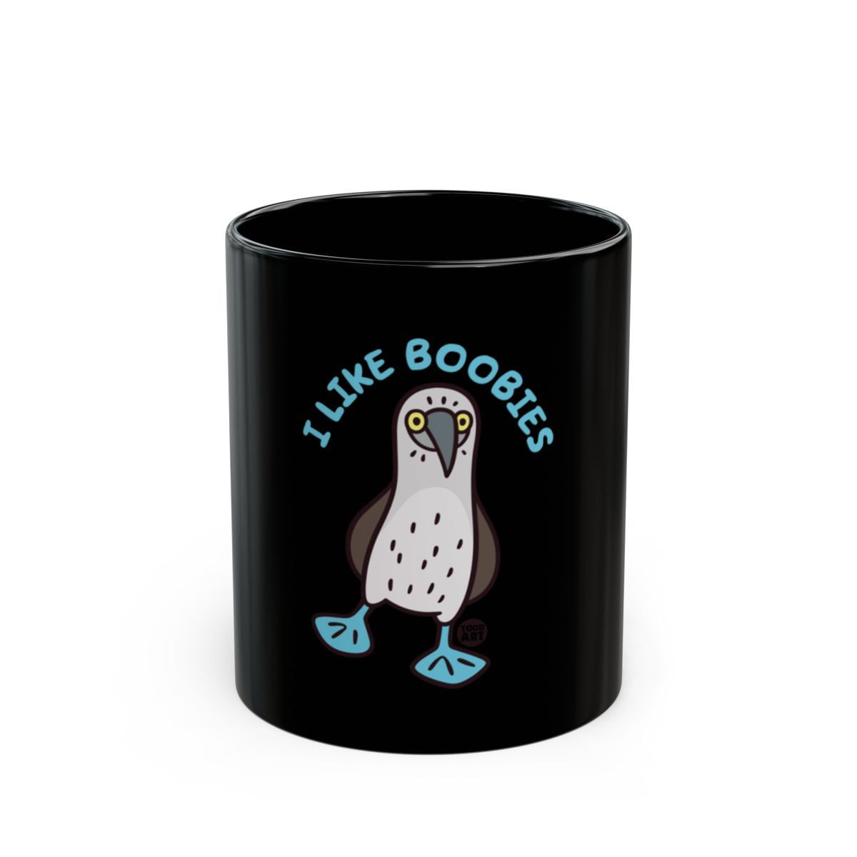 Fun Penguin I Like Boobies Graphic Design Mug
