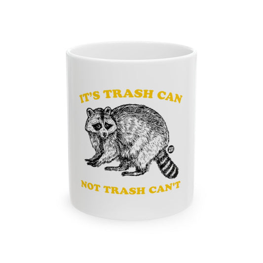 Humorous Raccoon Trash Can Design Mug