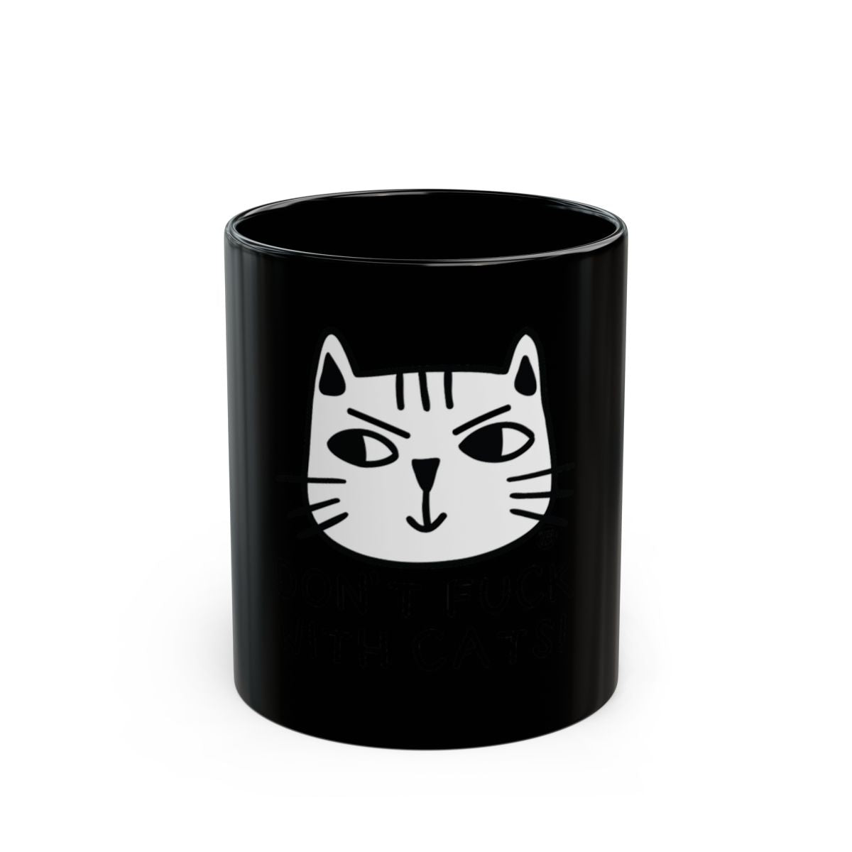 Don't F With Cats Black Mug Fun Cat Lover Product