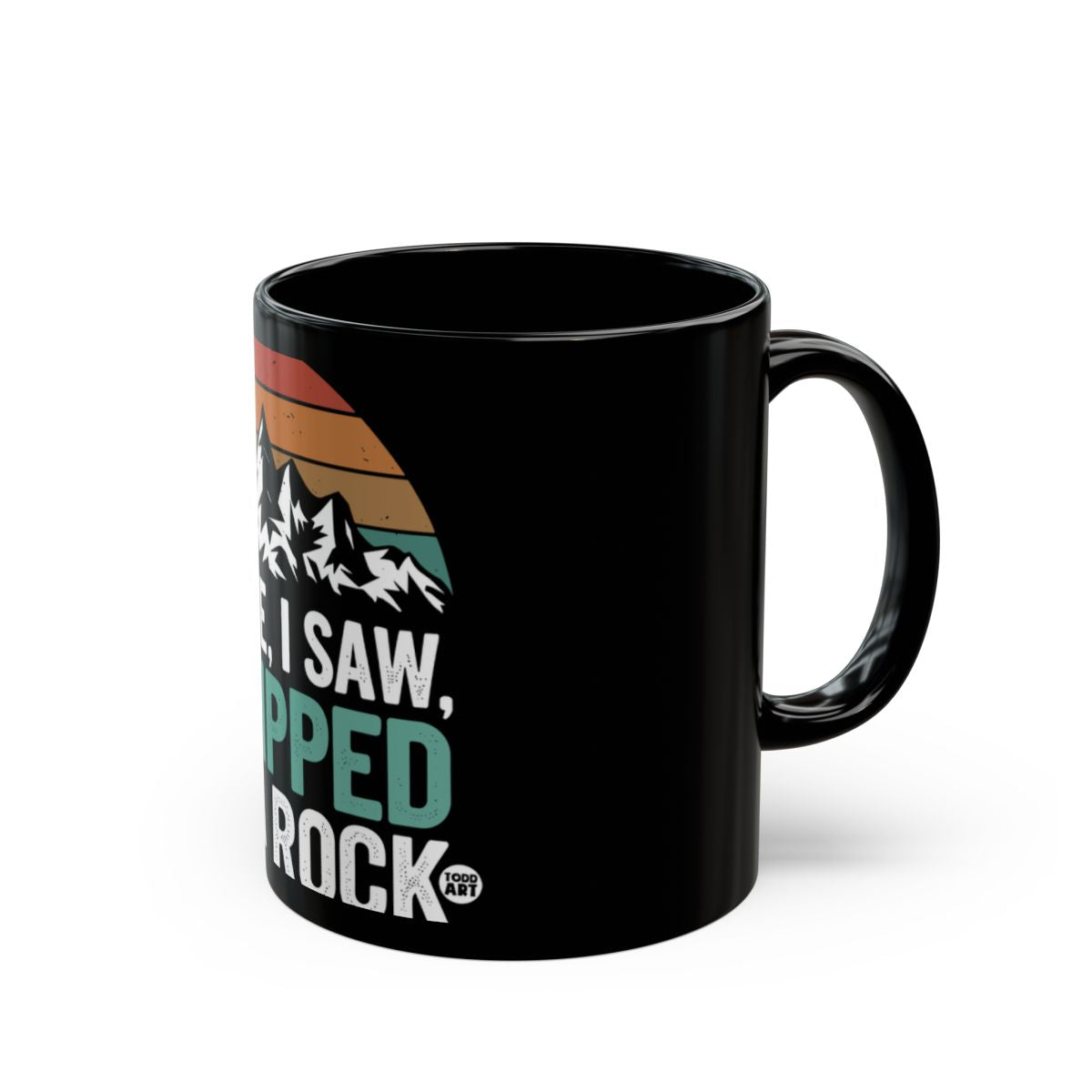 Funny Hiking Adventure Black Ceramic Mug Product