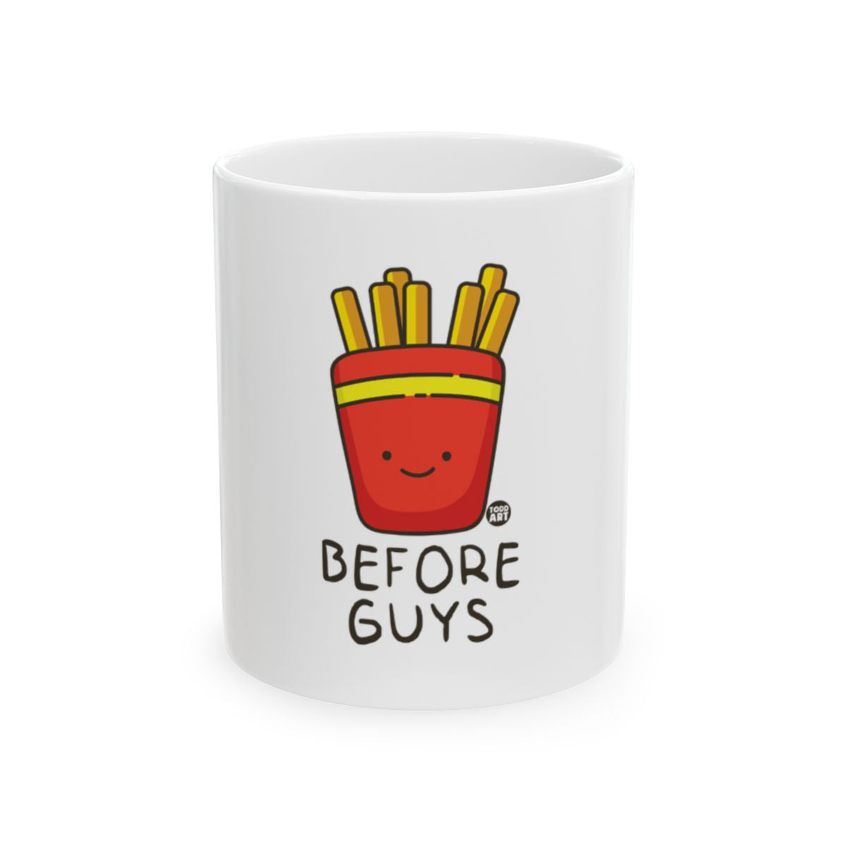 Cute Fries Before Guys Graphic White Mug product