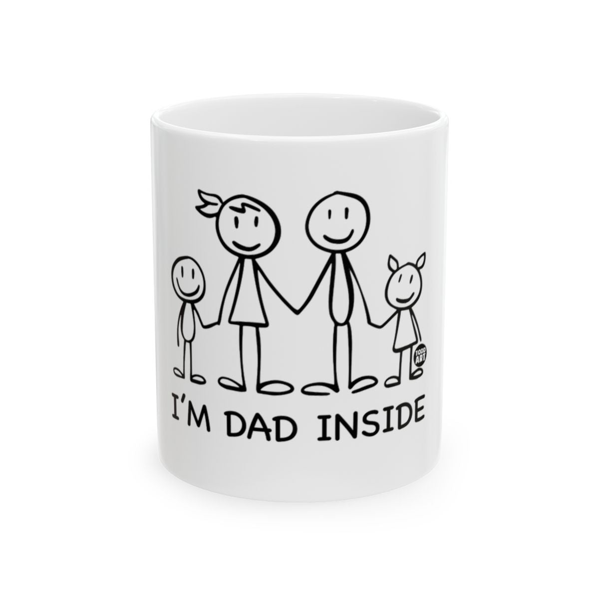 I'm Dad Inside Family Stick Figure Mug