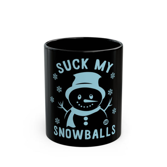 Suck My Snowballs Funny Snowman Mug for Christmas