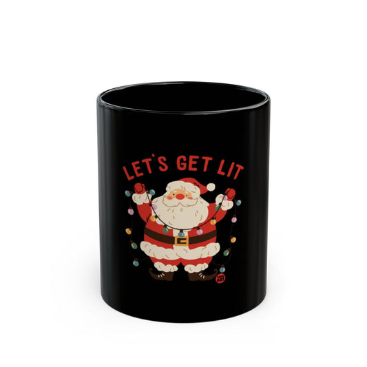 Let's Get Lit Santa Christmas Mug