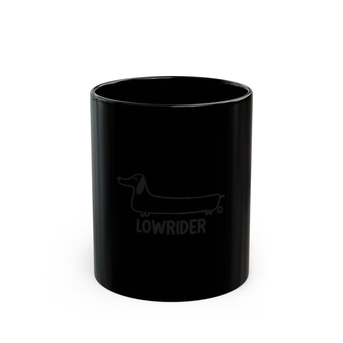 Black Lowrider Dachshund Design Mug