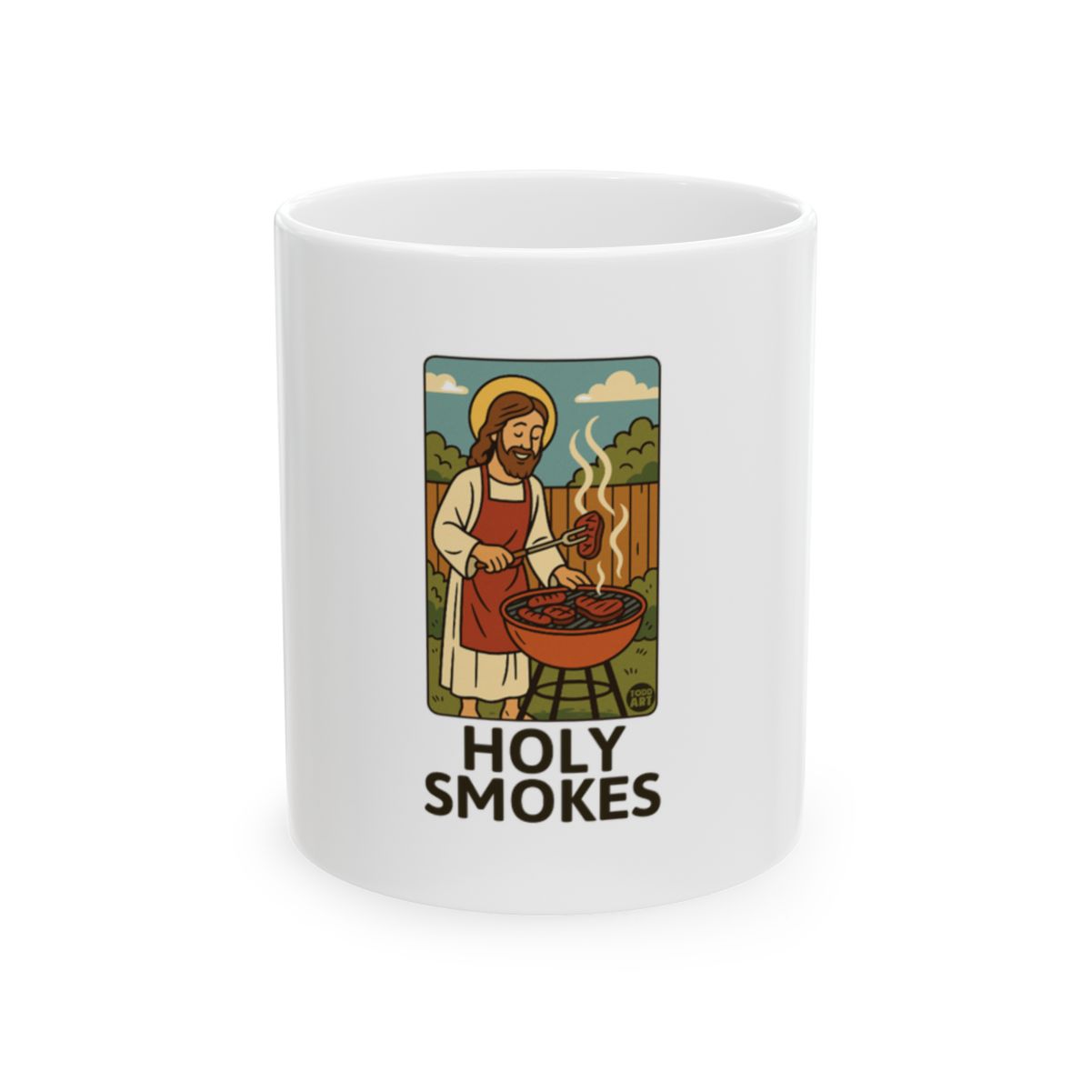 Holy Smokes Barbecue Design Mug for Coffee Lovers