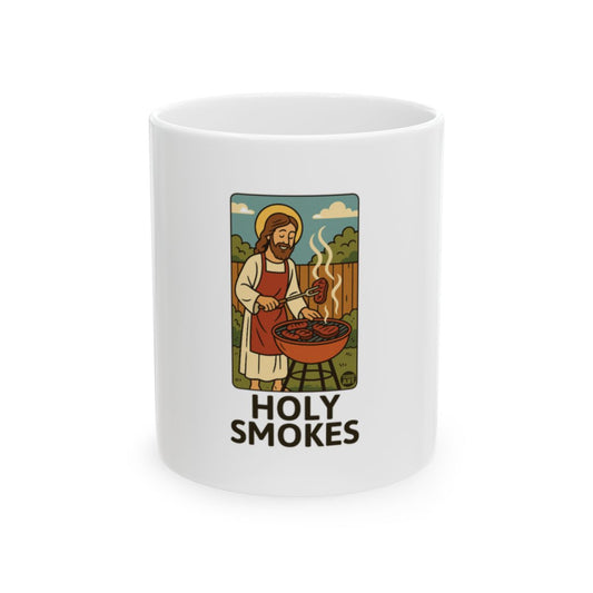 Holy Smokes Barbecue Design Mug for Coffee Lovers