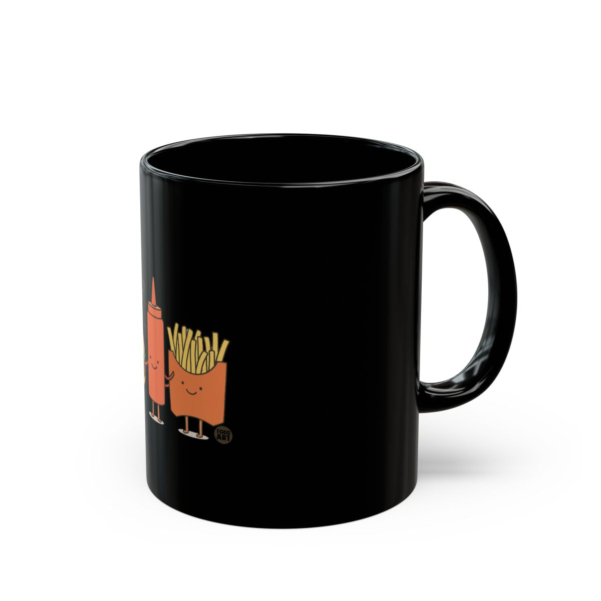 Charming Ketchup and Fries Design Coffee Mug