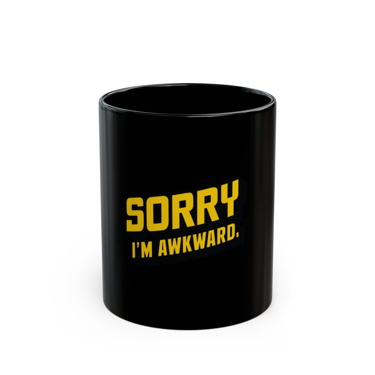 Sorry I'm Awkward Black Coffee Mug Product