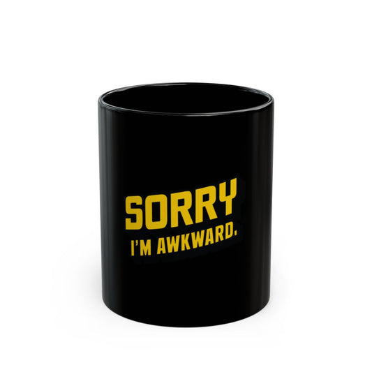 Sorry I'm Awkward Black Coffee Mug Product