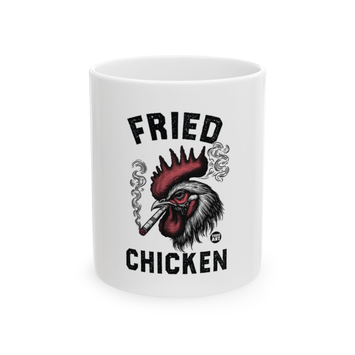 Fried Chicken Smoking Rooster Design Mug Product