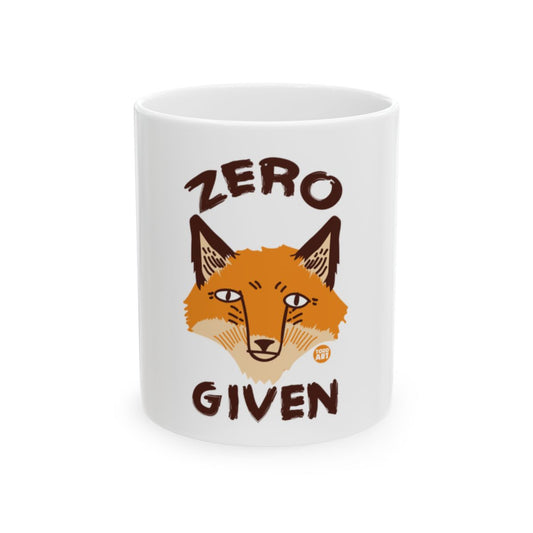 Zero Fox Given Funny Fox Design White Mug