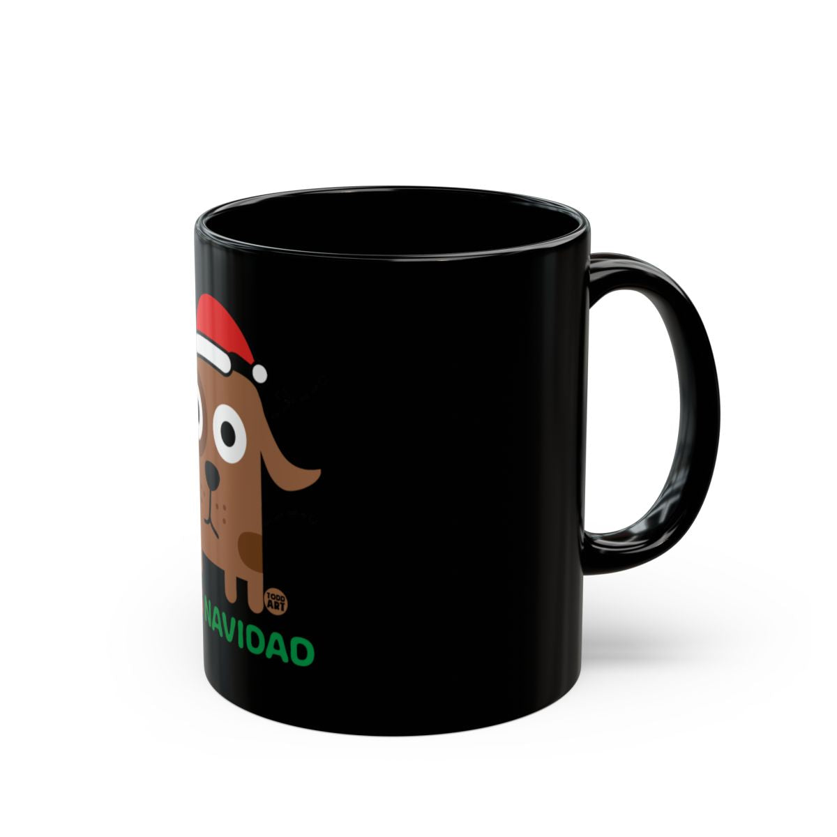 Festive Dog Wearing Santa Hat Coffee Mug