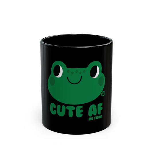 Cute AF Frog Black Mug Perfect Gift for Any Frog Lover