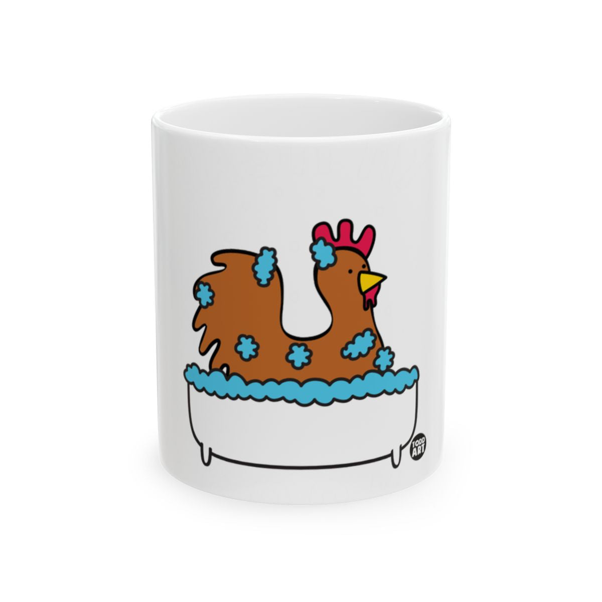 Chicken Taking a Bubble Bath Graphic Mug