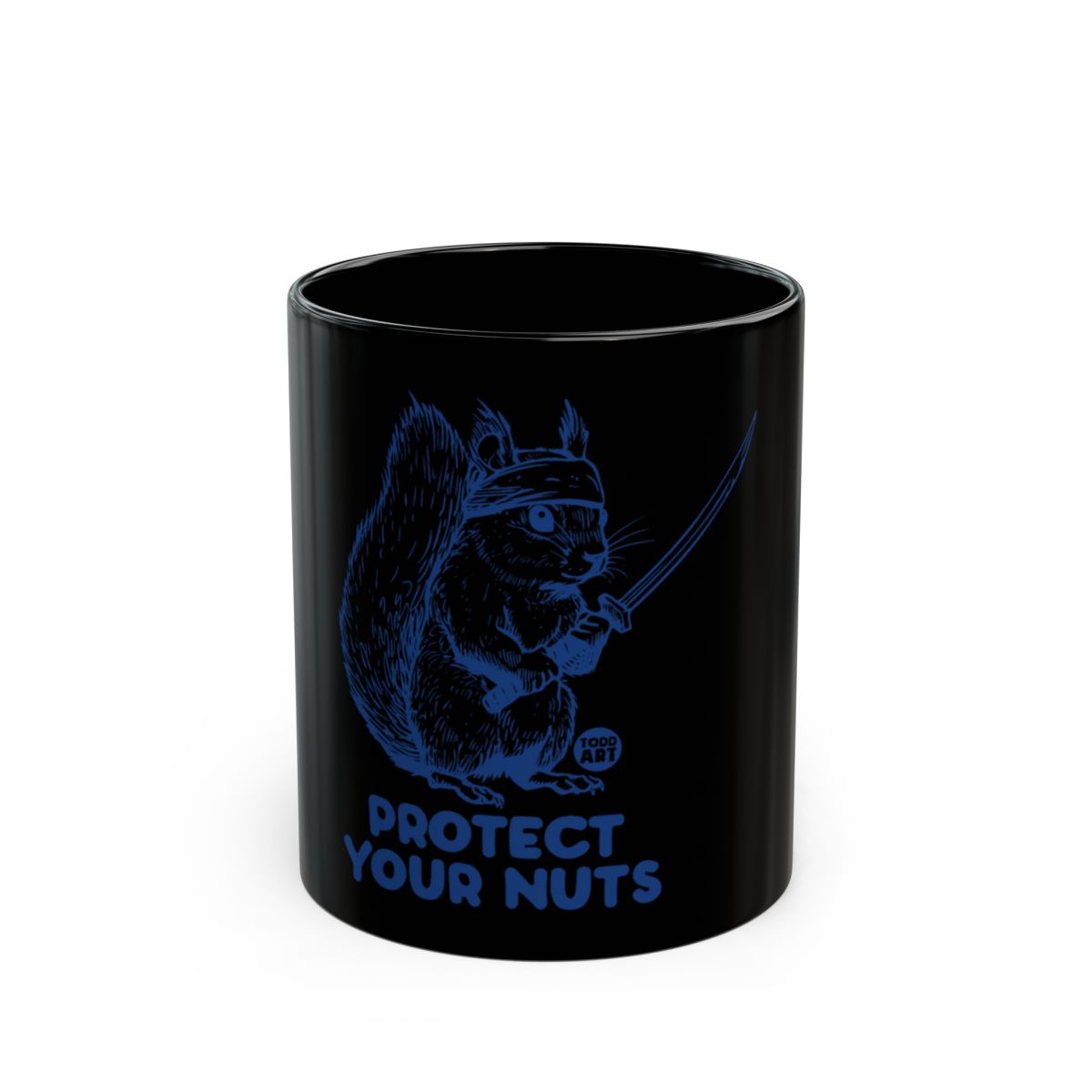 Protect Your Nuts Funny Squirrel Sword Mug