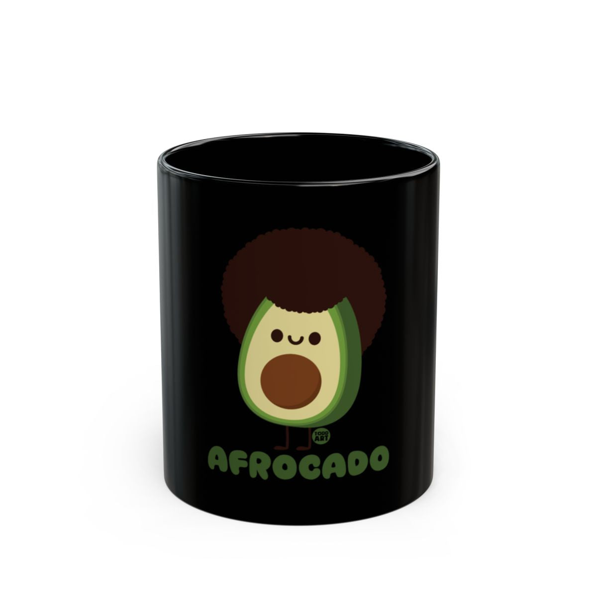 Cute Afro Avocado Mug Cartoon Character Coffee Cup