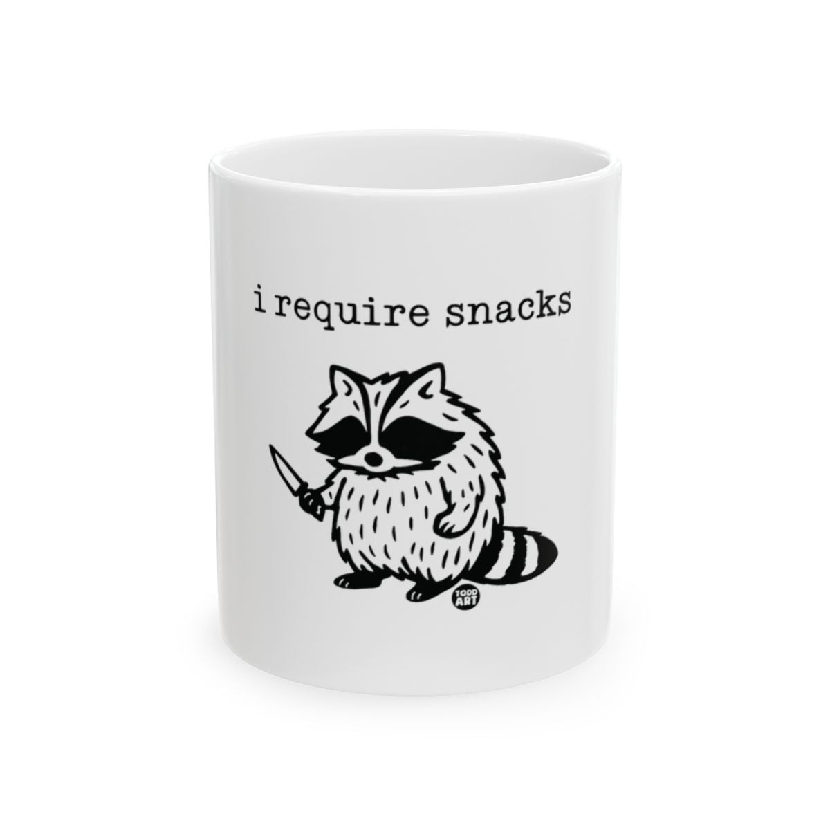 I Require Snacks Raccoon Cute Coffee Mug Gift