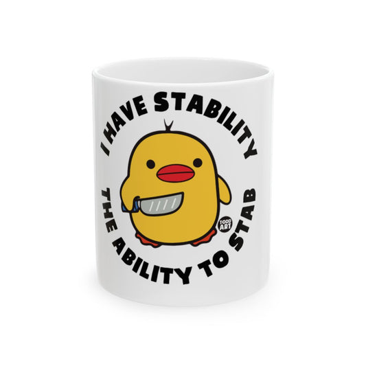 Funny Duck With Knife Cartoon Mug For Everyone
