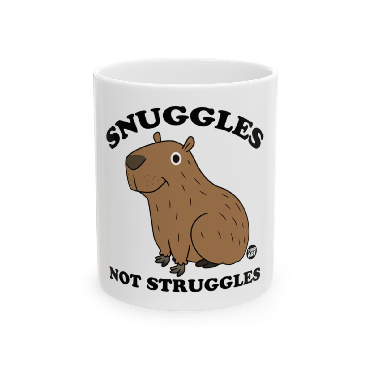 Snuggles Not Struggles Cute Cartoon Mug