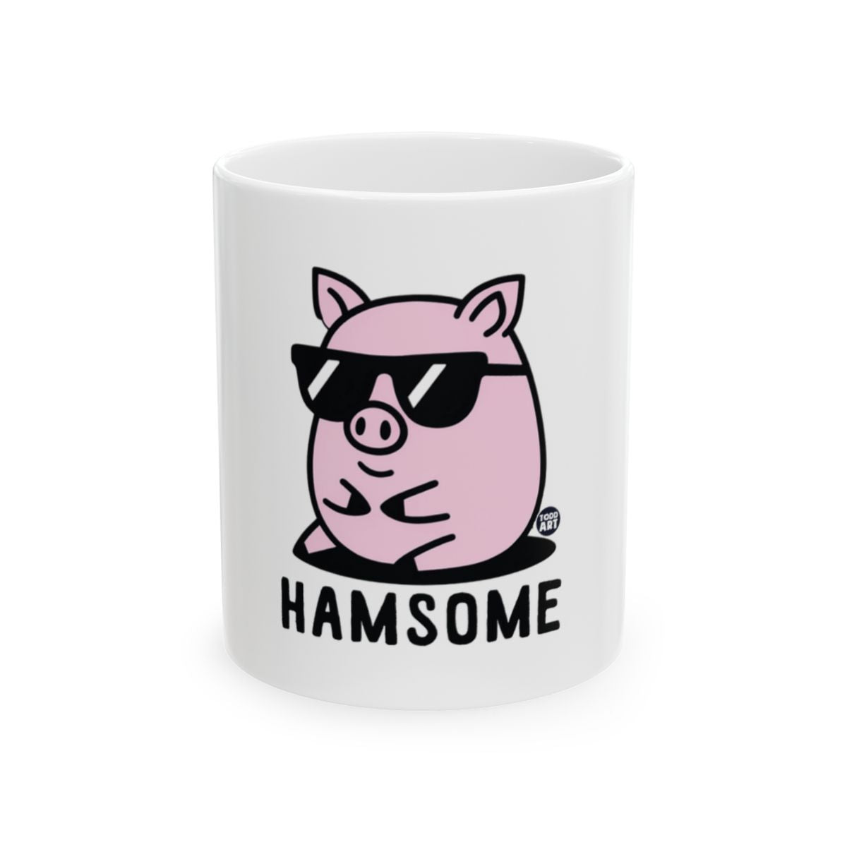 HAMsome Pink Pig with Sunglasses Design Mug