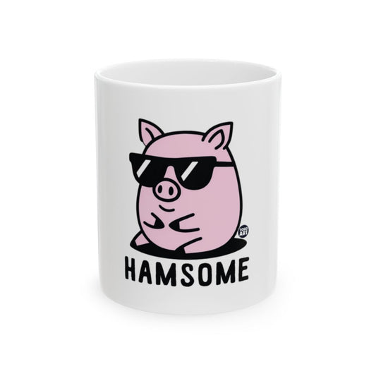 HAMsome Pink Pig with Sunglasses Design Mug