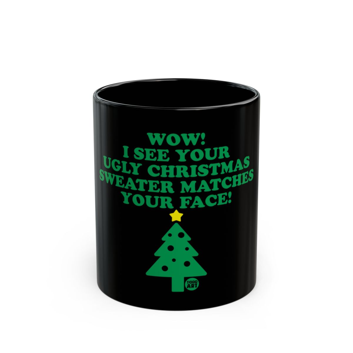 WOW! I See Your Ugly Christmas Sweater Face Mug