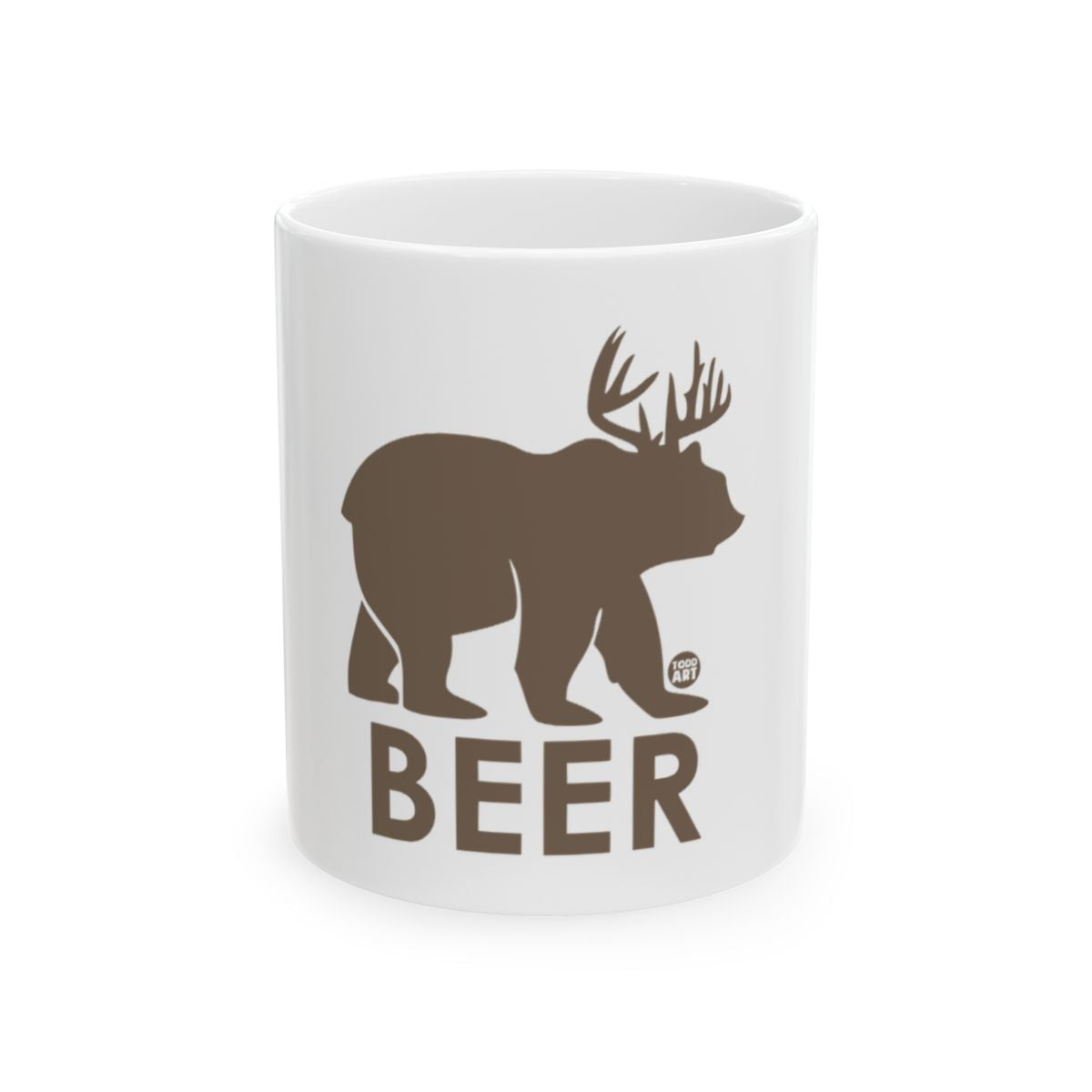 Funny Bear with Antlers BEER Mug