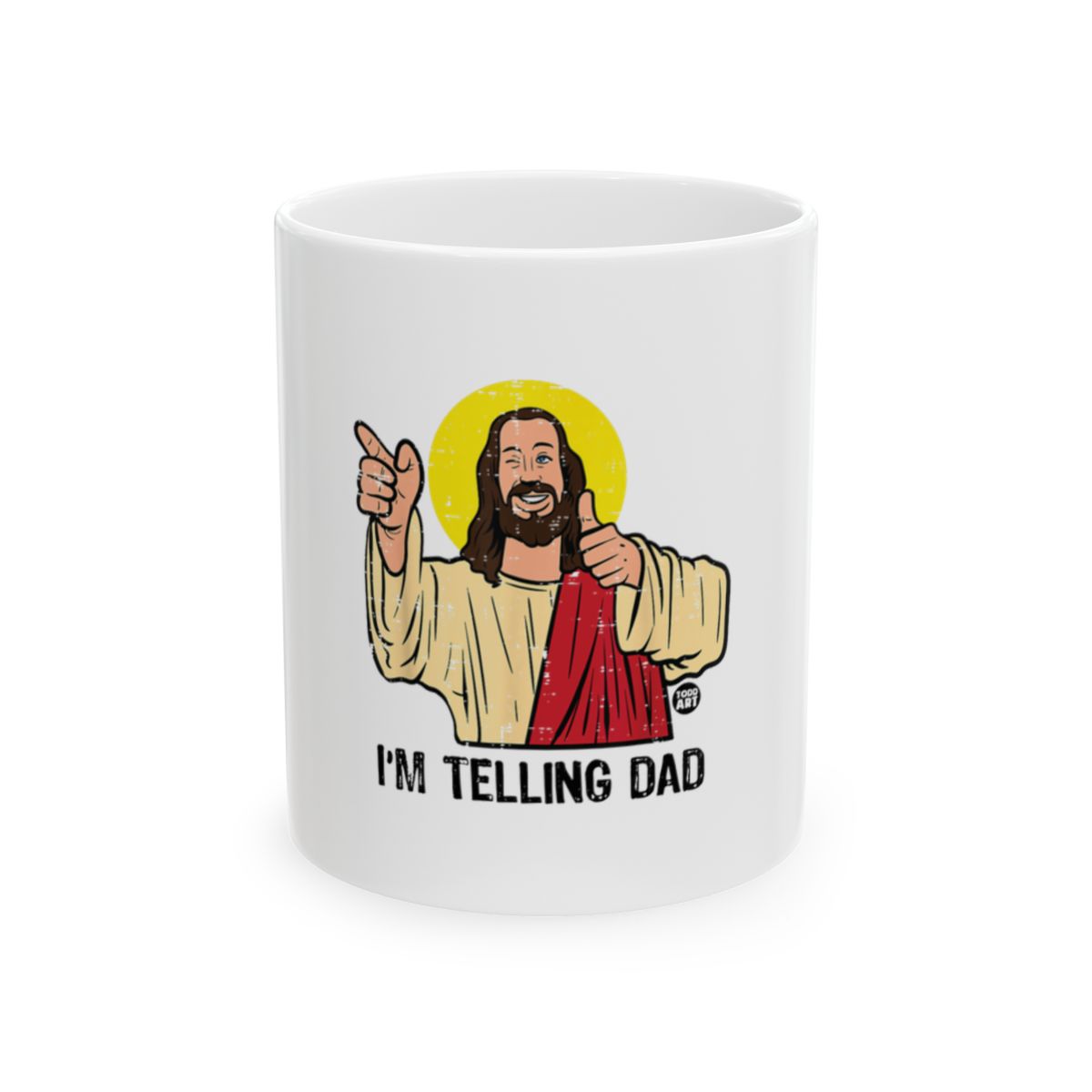 I'm Telling Dad Featuring Jesus Graphic Mug