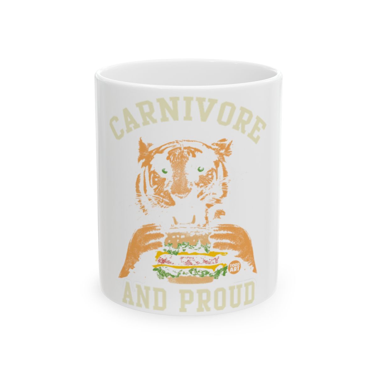 Carnivore and Proud Tiger Design Ceramic Mug