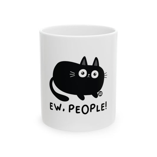 Cute Black Cat Ew People Design Mugs & Glassware