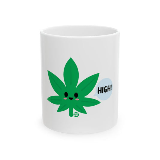 Cute Smiling Leaf with High Quote Coffee Mug