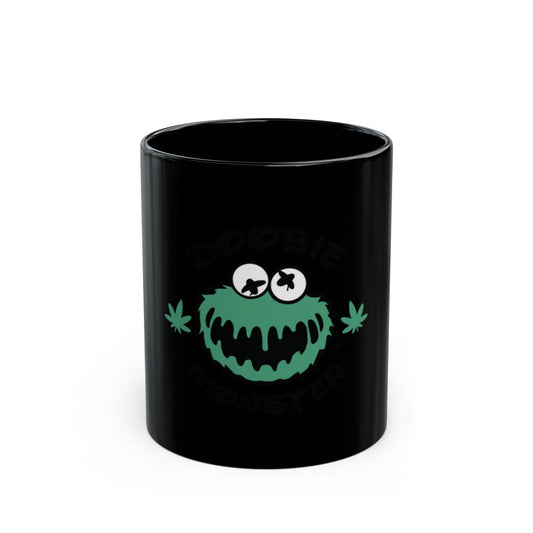 Doobie Monster Funny Coffee Mug with Green Monster Face